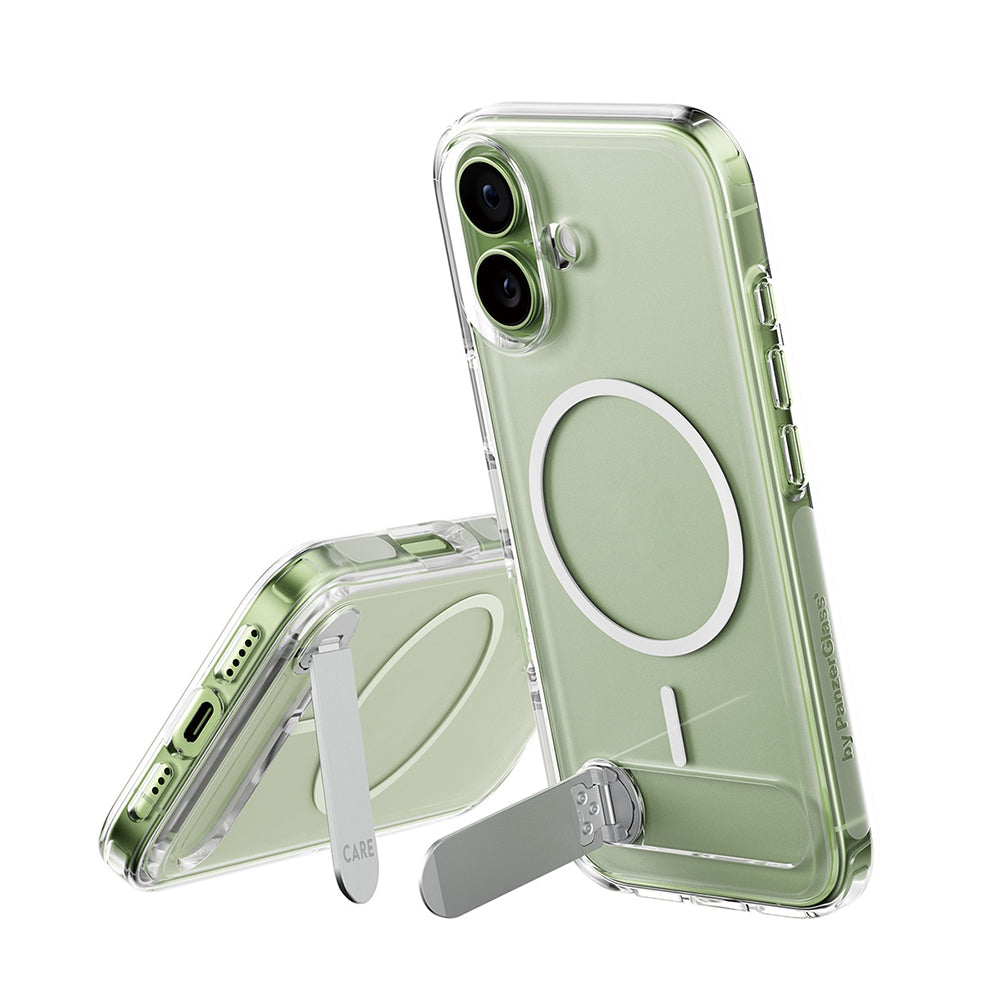 Pouzdro MagSafe pro Apple iPhone 17, PanzerGlass, s funkcí stojánku, průhledné