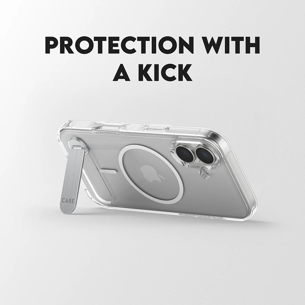 Pouzdro MagSafe pro Apple iPhone 17, PanzerGlass, s funkcí stojánku, průhledné