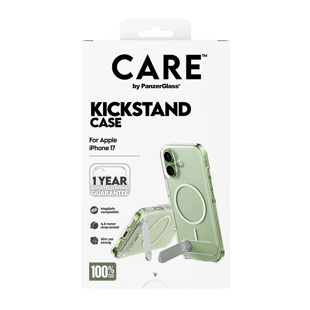 Pouzdro MagSafe pro Apple iPhone 17, PanzerGlass, s funkcí stojánku, průhledné