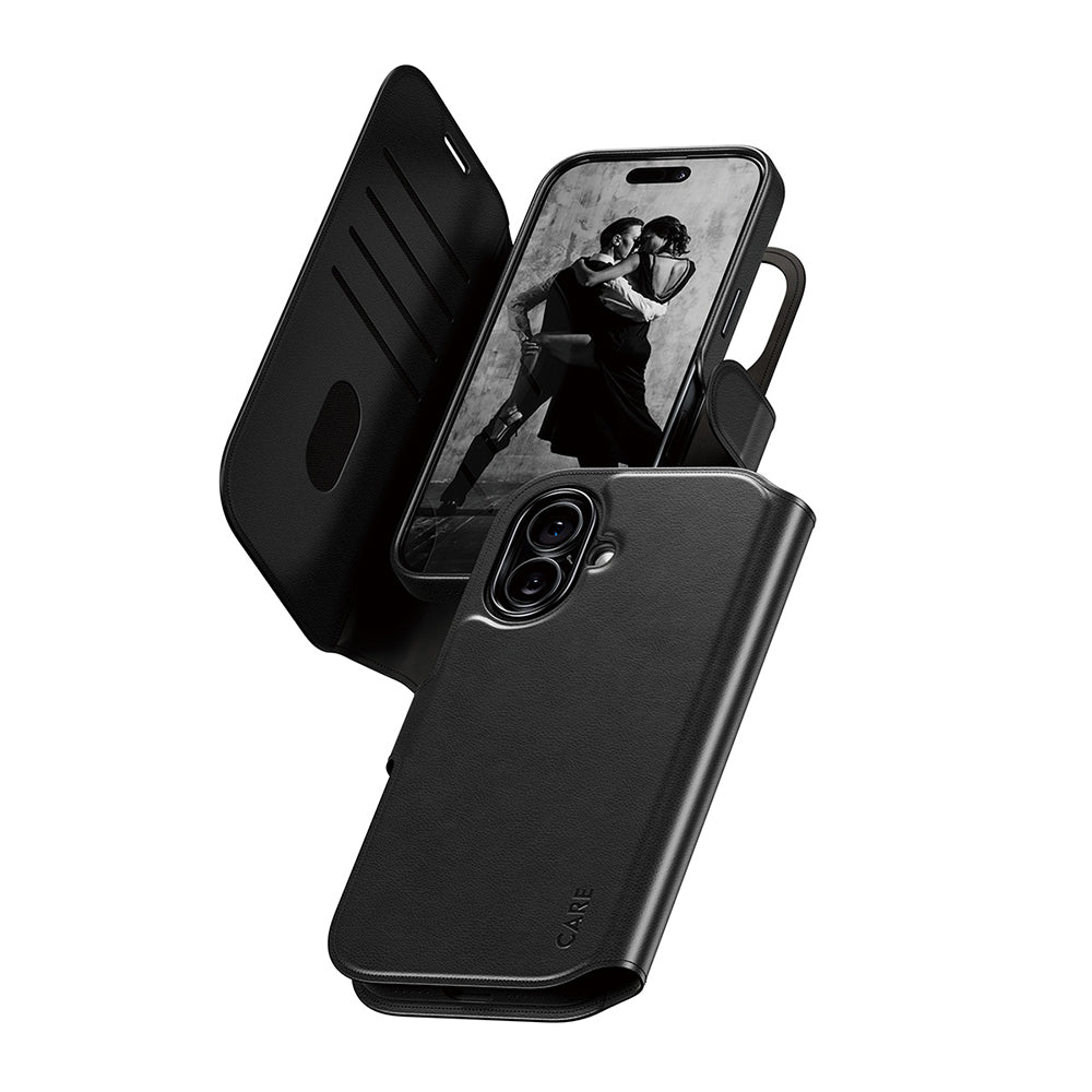 Pouzdro MagSafe pro Apple iPhone 17, PanzerGlass, Care Feature Tango Two-in-One, Černá