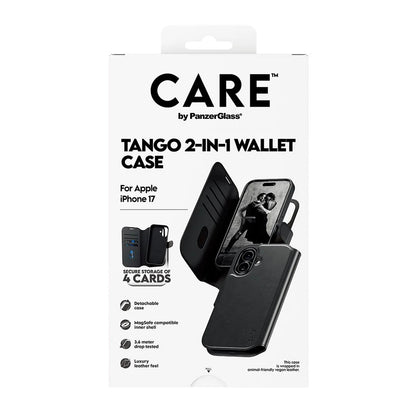 Pouzdro MagSafe pro Apple iPhone 17, PanzerGlass, Care Feature Tango Two-in-One, Černá