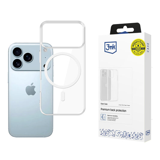 Pouzdro MagSafe pro Apple iPhone 17 Pro, 3MK, Clear MagCase, Průhledné
