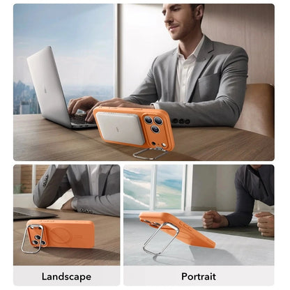 Pouzdro MagSafe pro Apple iPhone 17 Pro, ESR, Cloud Soft Kickstand, Oranžové