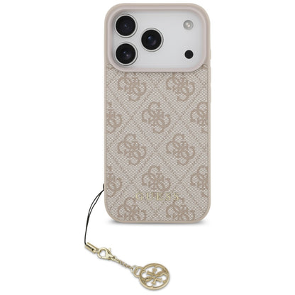 Pouzdro MagSafe pro Apple iPhone 17 Pro, Guess, 4G Charm Cradle, Růžové
