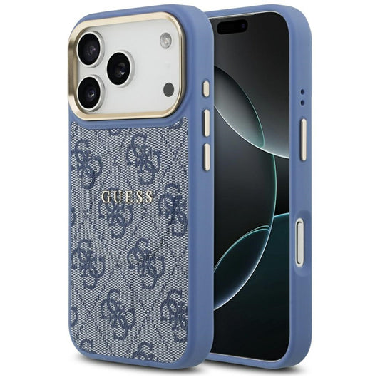 Pouzdro MagSafe pro Apple iPhone 17 Pro, Guess, 4G Classic, Modrá