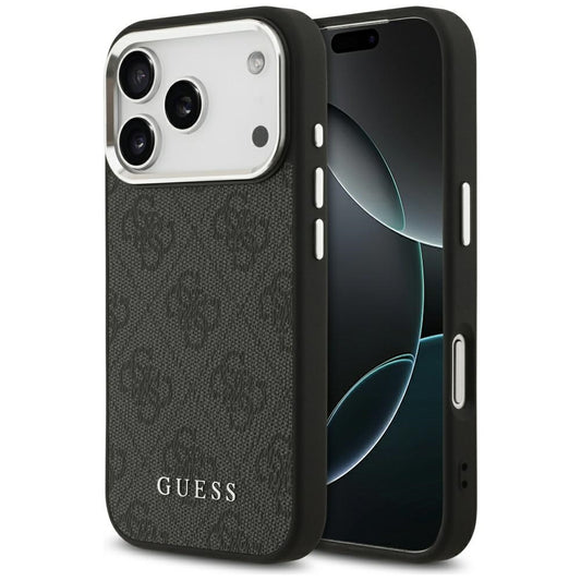 Pouzdro MagSafe pro Apple iPhone 17 Pro, Guess, 4G Classic Logo, Černá