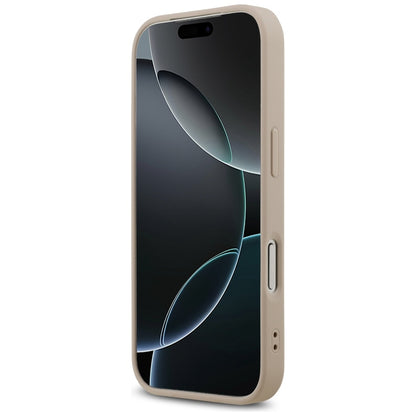 Pouzdro MagSafe pro Apple iPhone 17 Pro, Guess, 4G Ring Classic Logo, Růžová