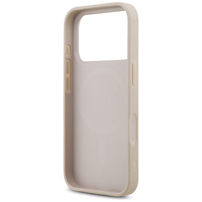 Pouzdro MagSafe pro Apple iPhone 17 Pro, Guess, 4G Triangle Strass, Růžové