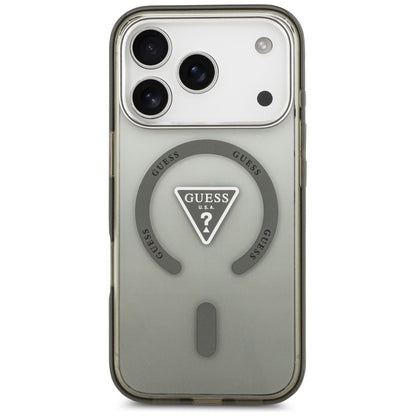 Pouzdro MagSafe pro Apple iPhone 17 Pro, Guess, IML Gradient Triangle Logo, Khaki