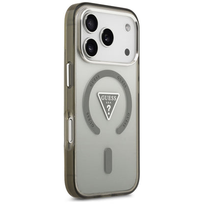 Pouzdro MagSafe pro Apple iPhone 17 Pro, Guess, IML Gradient Triangle Logo, Khaki