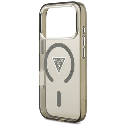 Pouzdro MagSafe pro Apple iPhone 17 Pro, Guess, IML Gradient Triangle Logo, Khaki
