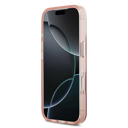 MagSafe Case for Apple iPhone 17 Pro, Guess, IML Gradient Triangle Logo, Pink