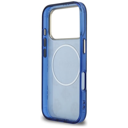Pouzdro MagSafe pro Apple iPhone 17 Pro, Guess, IML Peony Dot, Modrá