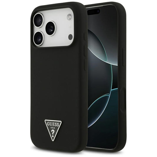 Pouzdro MagSafe pro Apple iPhone 17 Pro, Guess, Triangle Logo, Černá