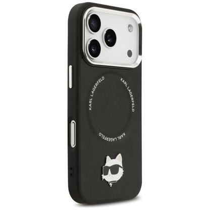 Pouzdro MagSafe pro Apple iPhone 17 Pro, Karl Lagerfeld, Choupette Pin, Černá
