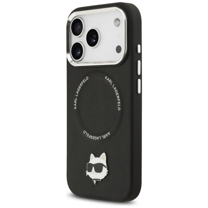 Pouzdro MagSafe pro Apple iPhone 17 Pro, Karl Lagerfeld, Choupette Pin, Černá