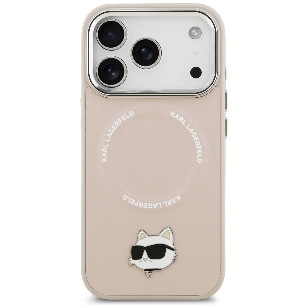 Pouzdro MagSafe pro Apple iPhone 17 Pro, Karl Lagerfeld, Choupette Pin, Růžová