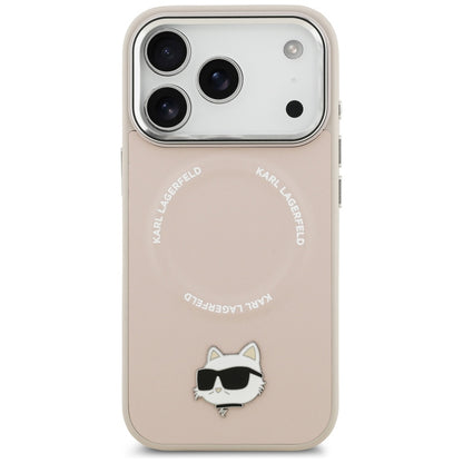 Pouzdro MagSafe pro Apple iPhone 17 Pro, Karl Lagerfeld, Choupette Pin, Růžová