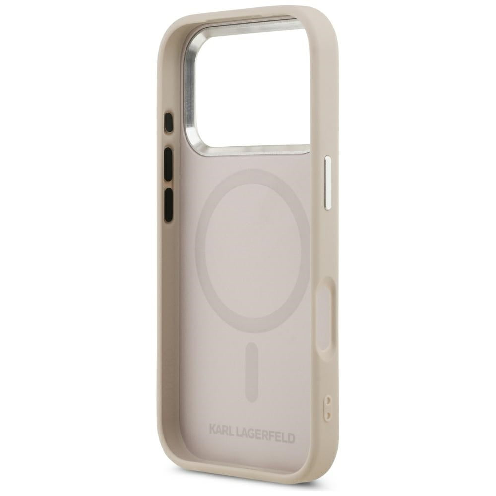 Pouzdro MagSafe pro Apple iPhone 17 Pro, Karl Lagerfeld, Choupette Pin, Růžová