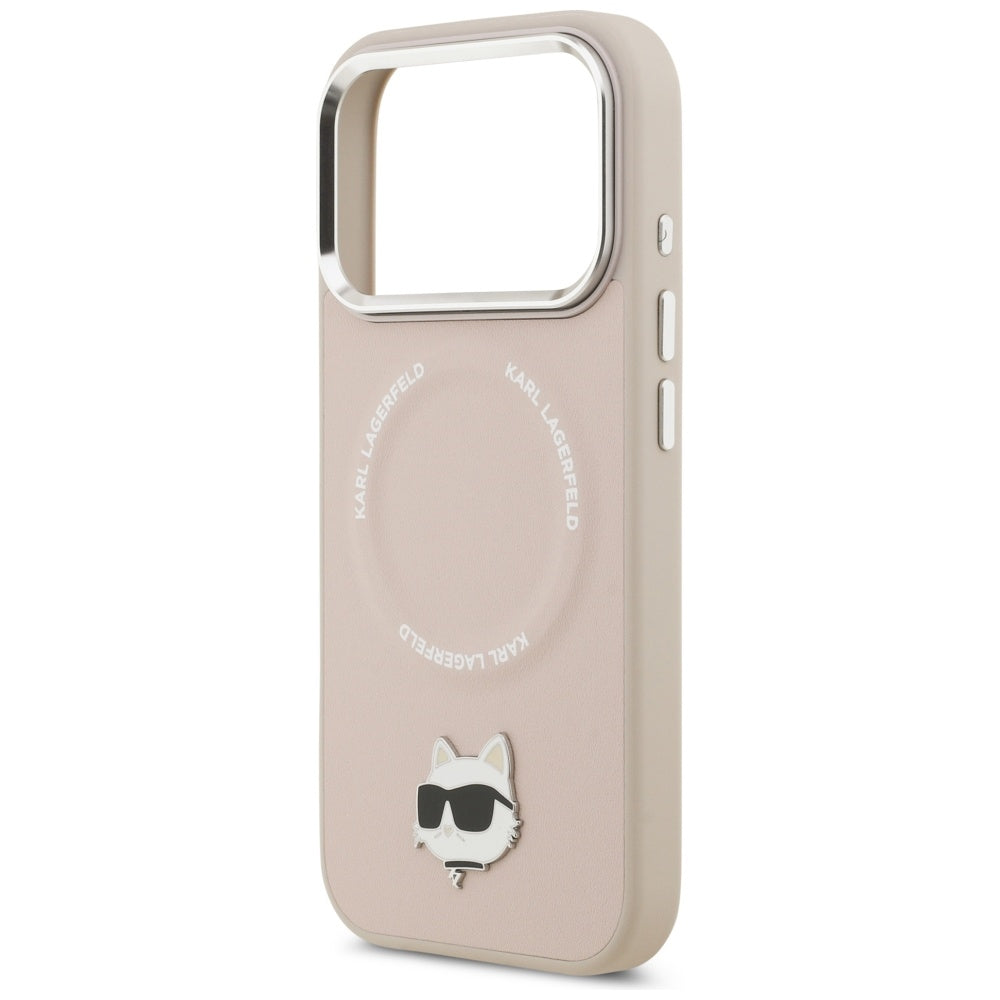 Pouzdro MagSafe pro Apple iPhone 17 Pro, Karl Lagerfeld, Choupette Pin, Růžová