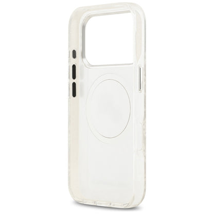 Pouzdro MagSafe pro Apple iPhone 17 Pro, Karl Lagerfeld, Glitter Karl & Choupette Head, Bílá