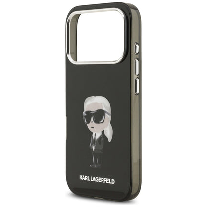MagSafe Case for Apple iPhone 17 Pro, Karl Lagerfeld, IML Aquarelle Karl Ikonik, Black