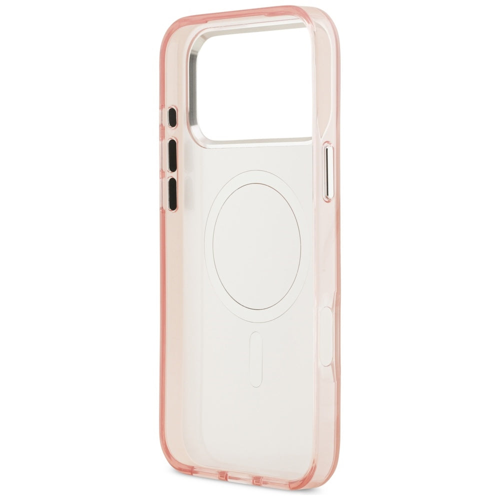 Pouzdro MagSafe pro Apple iPhone 17 Pro, Karl Lagerfeld, IML Aquarelle Logo Choupette, Růžové