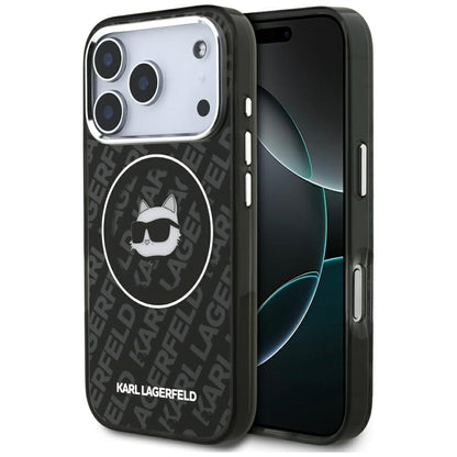 Pouzdro MagSafe pro Apple iPhone 17 Pro, Karl Lagerfeld, IML Choupette`s Head, Černá