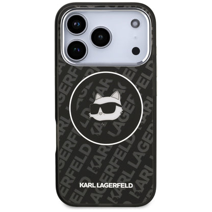 Pouzdro MagSafe pro Apple iPhone 17 Pro, Karl Lagerfeld, IML Choupette`s Head, Černá