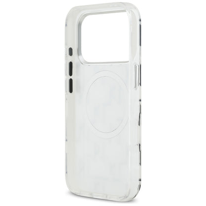 Pouzdro MagSafe pro Apple iPhone 17 Pro, Karl Lagerfeld, IML KL Monogram, Bílá