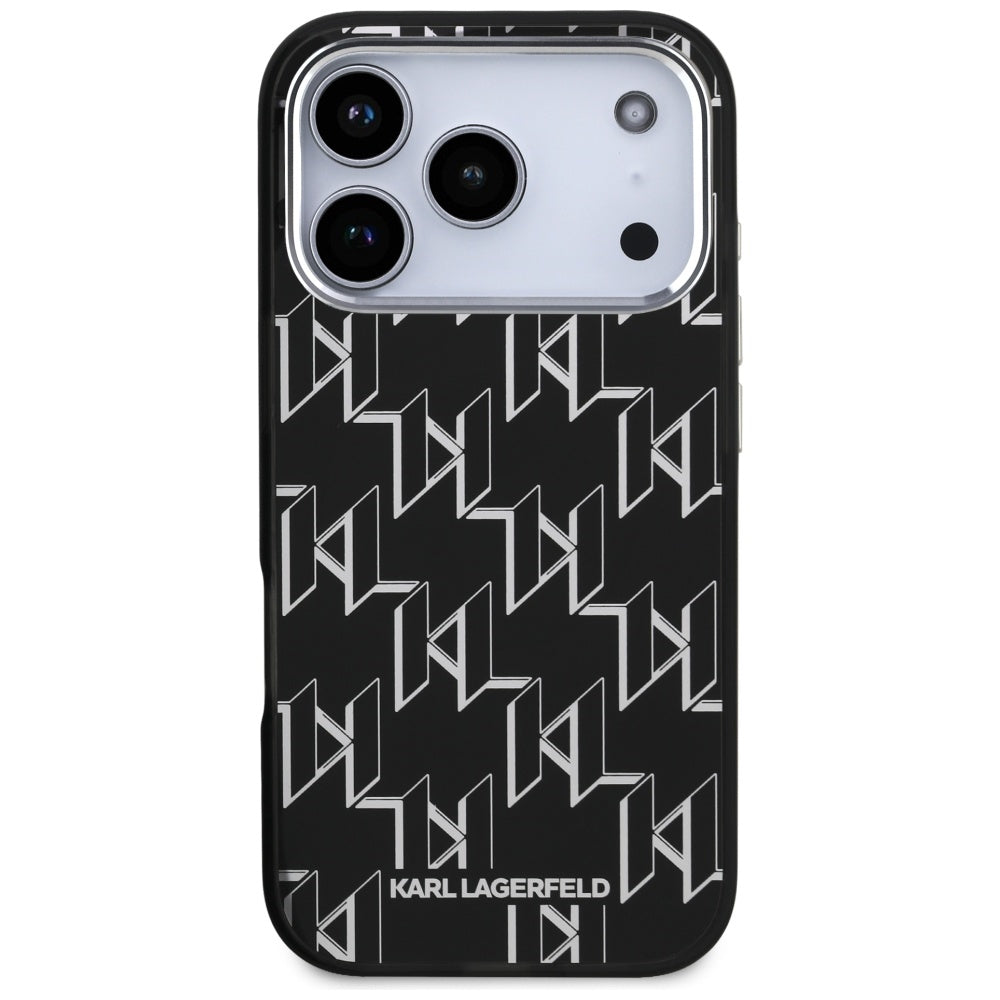 Pouzdro MagSafe pro Apple iPhone 17 Pro, Karl Lagerfeld, IML KL Monogram, Černá
