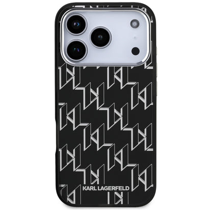 Pouzdro MagSafe pro Apple iPhone 17 Pro, Karl Lagerfeld, IML KL Monogram, Černá