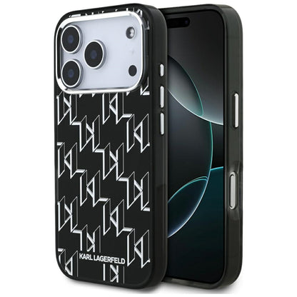 Pouzdro MagSafe pro Apple iPhone 17 Pro, Karl Lagerfeld, IML KL Monogram, Černá