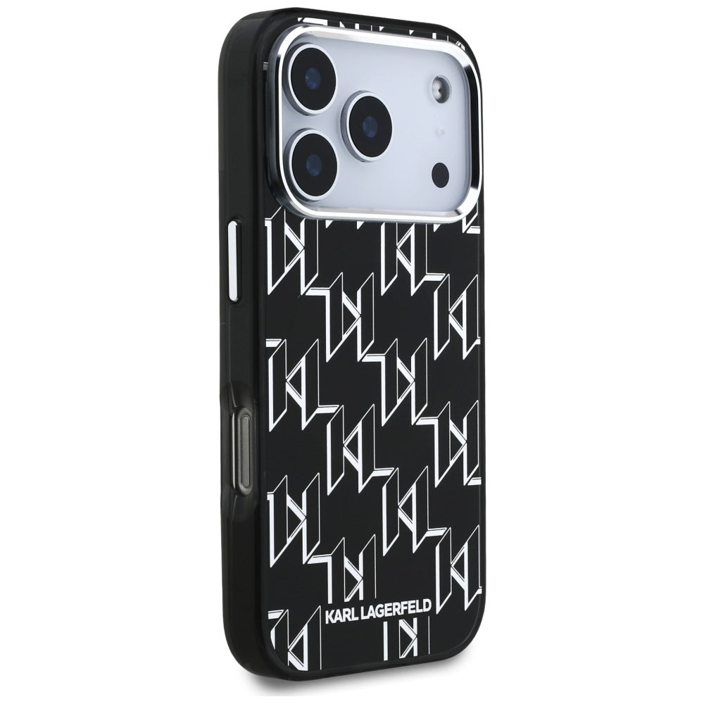 Pouzdro MagSafe pro Apple iPhone 17 Pro, Karl Lagerfeld, IML KL Monogram, Černá