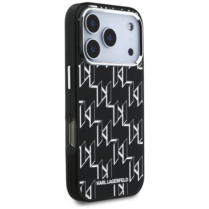Pouzdro MagSafe pro Apple iPhone 17 Pro, Karl Lagerfeld, IML KL Monogram, Černá