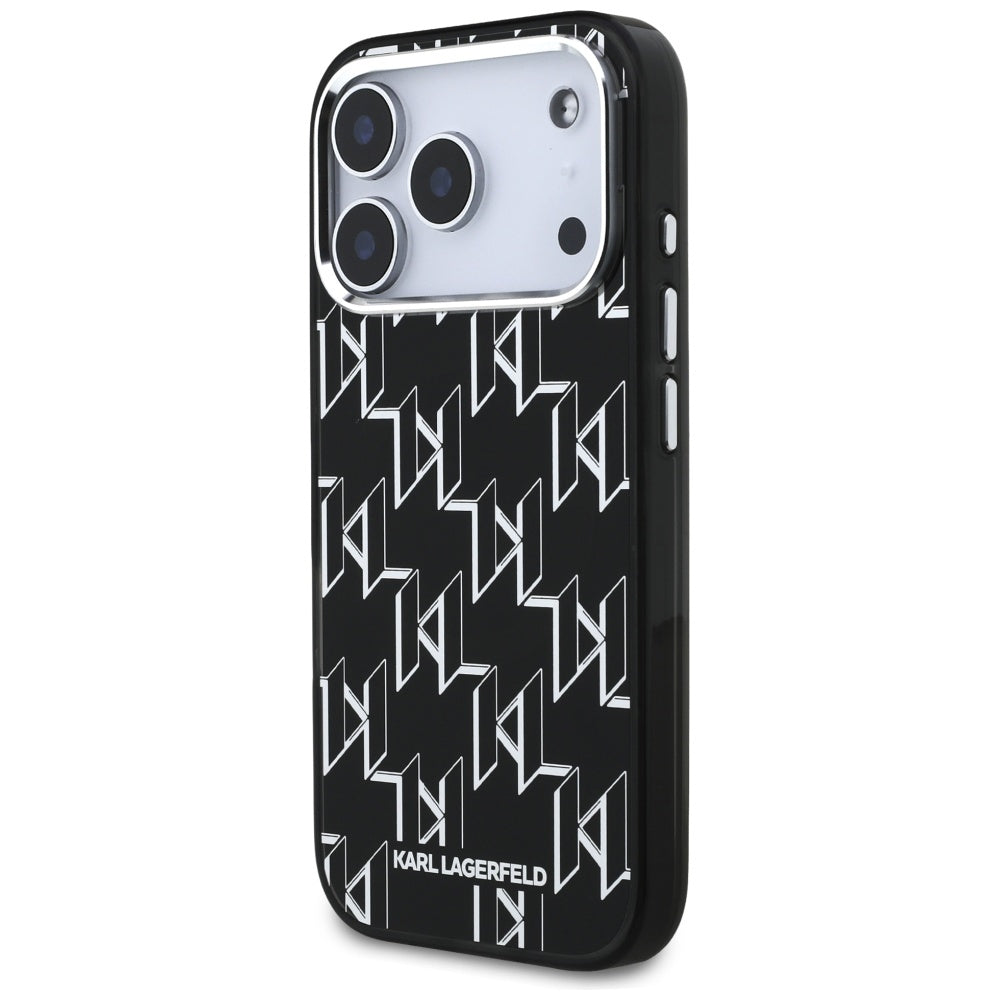 Pouzdro MagSafe pro Apple iPhone 17 Pro, Karl Lagerfeld, IML KL Monogram, Černá