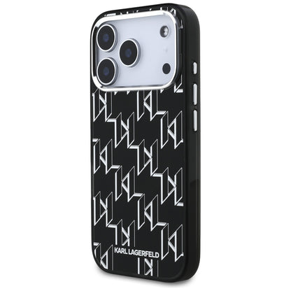 Pouzdro MagSafe pro Apple iPhone 17 Pro, Karl Lagerfeld, IML KL Monogram, Černá