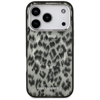Pouzdro MagSafe pro Apple iPhone 17 Pro, Karl Lagerfeld, IML Leopard Pattern, Hnědá