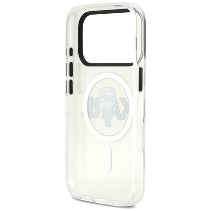 Pouzdro MagSafe pro Apple iPhone 17 Pro, Karl Lagerfeld, IML Sketch Logo Karl, Průhledné