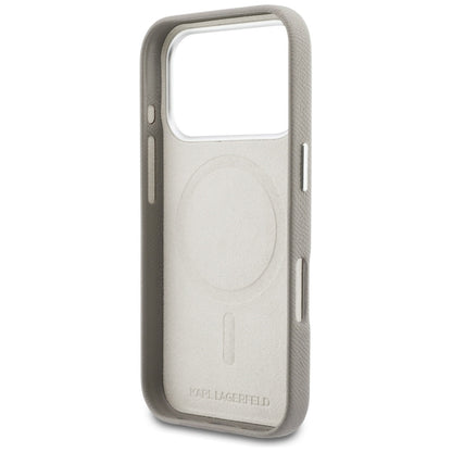 Pouzdro MagSafe pro Apple iPhone 17 Pro, Karl Lagerfeld, Karl Head Logo, Šedé