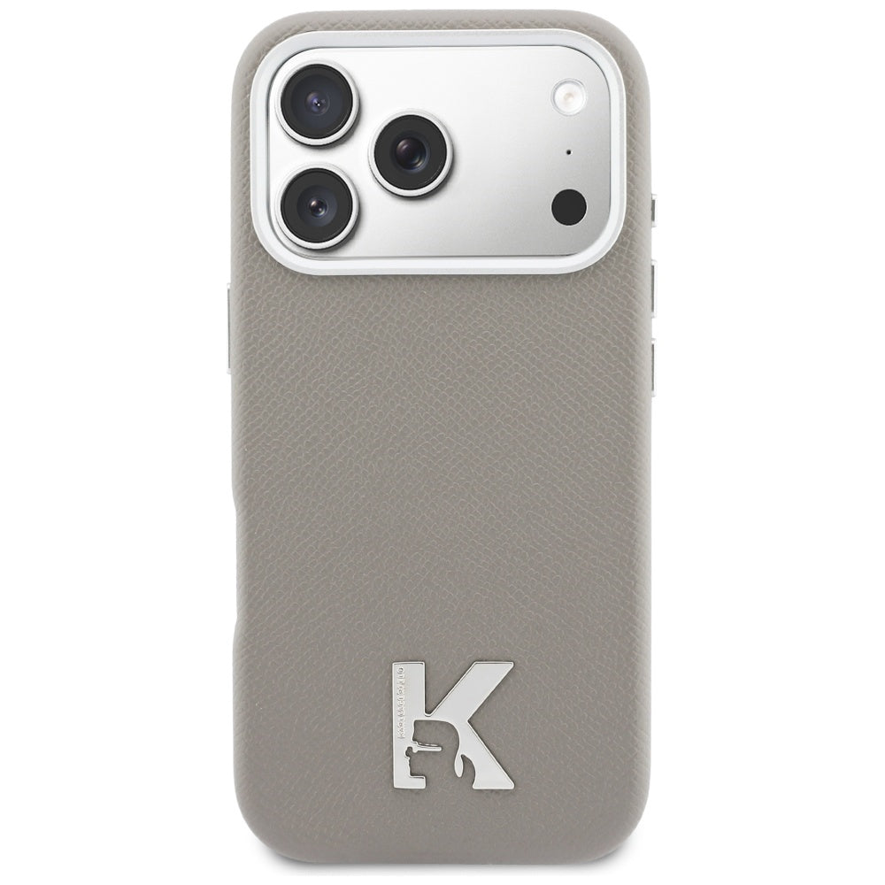 Pouzdro MagSafe pro Apple iPhone 17 Pro, Karl Lagerfeld, Karl Head Logo, Šedé