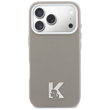 Pouzdro MagSafe pro Apple iPhone 17 Pro, Karl Lagerfeld, Karl Head Logo, Šedé