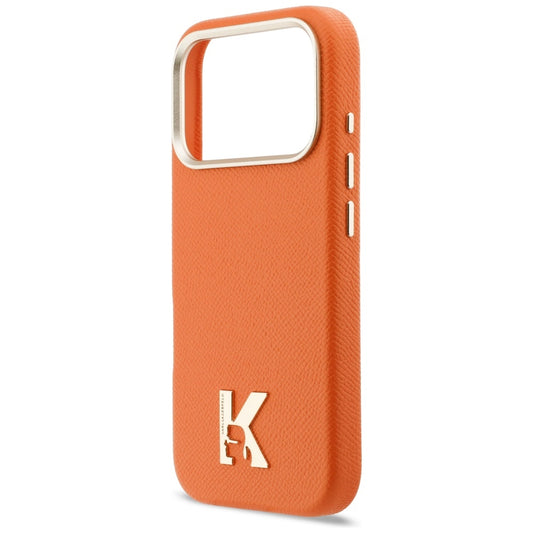 Pouzdro MagSafe pro Apple iPhone 17 Pro, Karl Lagerfeld, Karl Head Logo, Oranžové