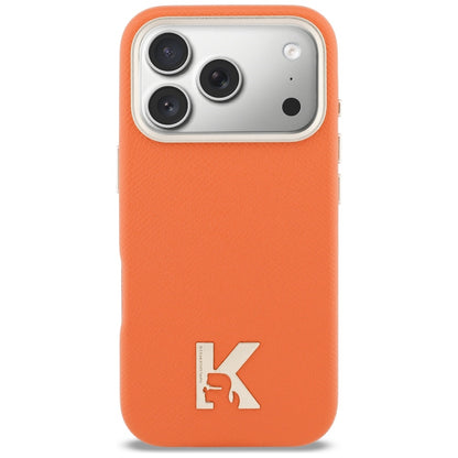 Pouzdro MagSafe pro Apple iPhone 17 Pro, Karl Lagerfeld, Karl Head Logo, Oranžové
