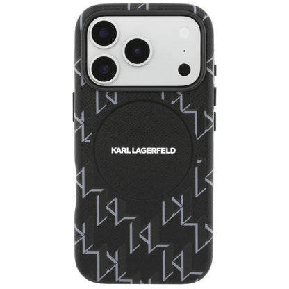 Pouzdro MagSafe pro Apple iPhone 17 Pro, Karl Lagerfeld, KL Monogram Logo, Černá