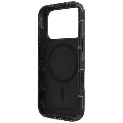 Pouzdro MagSafe pro Apple iPhone 17 Pro, Karl Lagerfeld, KL Monogram Logo, Černá