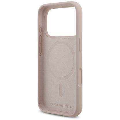 Pouzdro MagSafe pro Apple iPhone 17 Pro, Karl Lagerfeld, Ring Karl & Choupette, Růžová