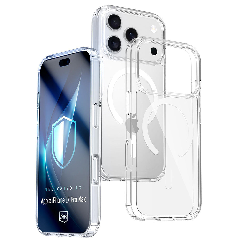 Pouzdro MagSafe pro Apple iPhone 17 Pro Max, 3MK, Armor MagCase, Průhledné