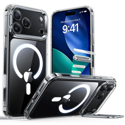 Pouzdro MagSafe pro Apple iPhone 17 Pro Max, ESR, Classic Hybrid Kickstand, Průhledné
