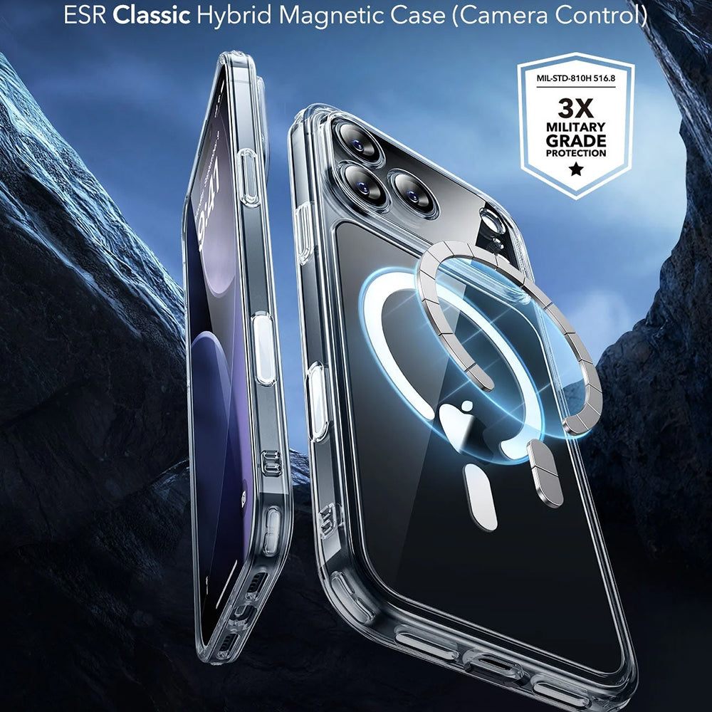 Pouzdro MagSafe pro Apple iPhone 17 Pro Max, ESR, Classic Hybrid, Transparentní